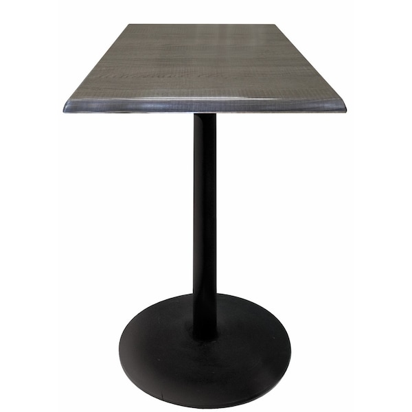 Holland Bar Stool Co 30" Tall In/Outdoor All-Season Table, 36" x 36" Square Charcoal Top OD214-2230BWOD36SQChar - main
